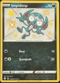Pokemon Impidimp SV083/SV122 Holo Shining Fates NM - Image 1