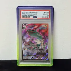 2022 Pokemon SWSH Rayquaza Vmax #TG20 Silver Tempest Full Art PSA 10 - Image 1