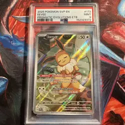2025 POKEMON SVP EN-SV BLACK STAR PROMO #173 EEVEE PSA 9 - Image 1