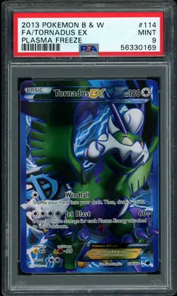 2013 Pokemon BW Plasma Freeze Tornadus EX Full Art #114 PSA 9 MINT - Image 1