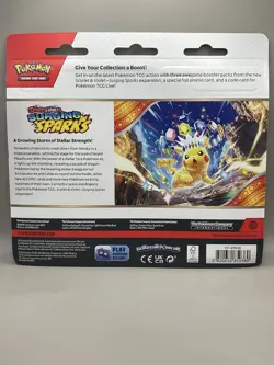 TCG Pokemon Scarlet & Violet: Surging Sparks 3-Pk Booster Blister - Zapdos NEW - Image 2