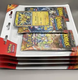 TCG Pokemon Scarlet & Violet: Surging Sparks 3-Pk Booster Blister - Zapdos NEW - Image 3