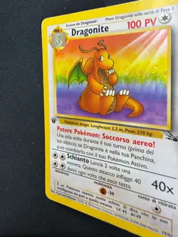 Pokemon Dragonite 19/62 Fossil Rara Prima Edizione Wizards ITA Carte Vintage - Image 4