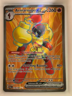 Armarouge ex 218/182 Ultra Rare Paradox Rift Pokemon NM - Image 1