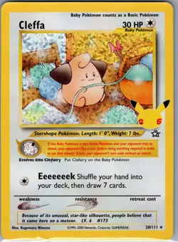 Cleffa 20/111 - Pokemon Celebrations: Classic Collection - Holo Rare (NM) - Image 1