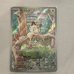Pokemon Tcg Meowth 106/094 Phantasmal Flames Illustration Rare IR Holo NM - Image 1