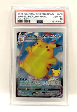 PSA 10 Surfing Pikachu VMAX 009/025 Celebrations Pokemon 25th Anniversary 🌊🏄 - Image 1
