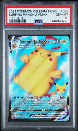 Surfing Pikachu VMAX 009/025 Celebrations (25th) PSA 10 - Pokemon TCG - Image 3