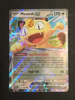 Meowth ex 062/088 Double Rare Perfect Order Pokemon Near Mint - Image 1