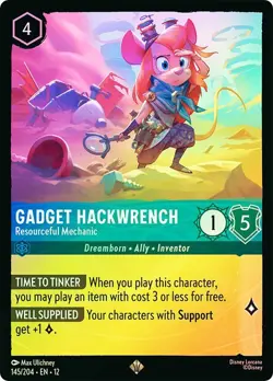 Cold Foil GADGET HACKWRENCH RESOURCEFUL MECHANIC 1x Rare Disney Lorcana NM - Image 1