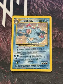 Pokemon TCG Feraligatr Neo Genesis Holo Card 5/111 Unlimited Rare MP- - Image 1