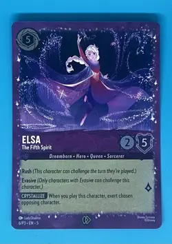 Disney Lorcana Elsa - 6/P3The Fifth Spirit Promo Card - Image 1