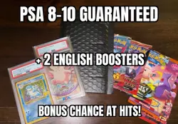 Pokemon Mystery Box PSA 8-10 Graded Card + 2 English Boosters + Bonus Hits! - Image 1