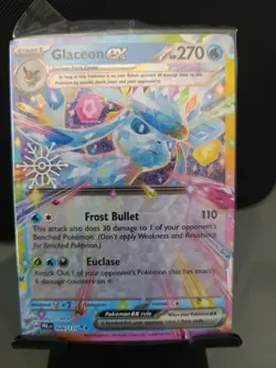 Pokemon Card Prismatic Evolutions Glaceon EX Holiday Card Stamped Promo 026/131 - Image 1