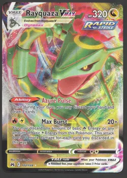 Rayquaza VMAX Crown Zenith 102/159 Holo Ultra Rare NM Full Art Pokemon Card - Image 1