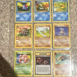 Pokemon Nintendo TCG 8-Card Vintage Lot Base Set/Fossil Tentacool Omanyte - Image 1
