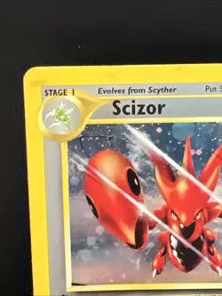 Pokemon Neo Discovery 1st Edition Scizor Holo Rare Card 10/75 2001 MP/LP - Image 2