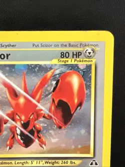 Pokemon Neo Discovery 1st Edition Scizor Holo Rare Card 10/75 2001 MP/LP - Image 3