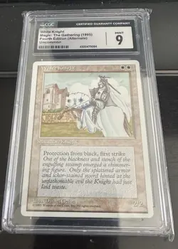 MTG - Black Knight & White Knight- ALTERNATE 4th Edition CGC 9 Both Cards - Image 1