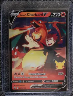 Lances Charizard v SWSH133 Promo Card Celebrations Series, Near Mint Condition - Image 1