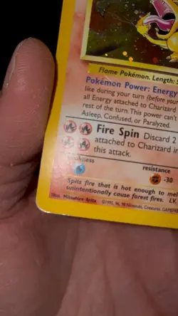 Pokemon Charizard Base Set 2 Holo Rare Card 4/102 HP/DMG WOTC Cosmos OG - Image 2