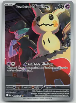 Pokemon Ascended Heroes Team Rocket's Mimikyu 238/217 Illustration Rare NM/M - Image 1