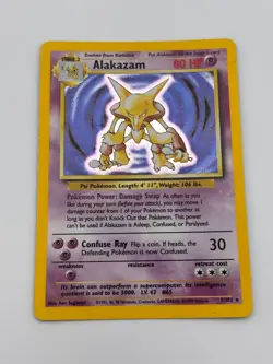 Pokemon Alakazam Holo Rare 1/102 Base Set Unlimited MP - Image 4