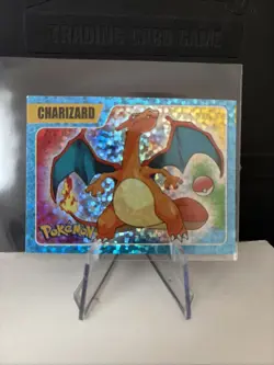 1995 POKEMON LATEST EVOLUTION Sticker #EM1 CHARIZARD Kanto PERU Edition FOIL - Image 1