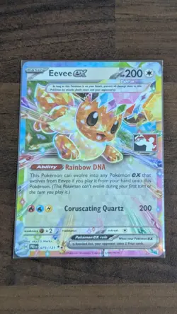 Pokemon TCG Play!1 Prize Pack Series 7 - Eevee ex Prismatic Evolutions NM Holo - Image 1