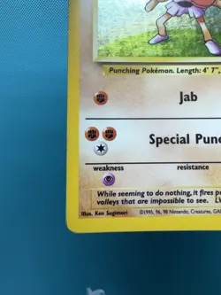 Pokemon TCG Hitmonchan 7/102 Holo WOTC: Base Set - Image 4