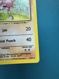 Pokemon TCG Hitmonchan 7/102 Holo WOTC: Base Set - Image 5