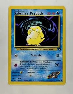 Sabrina's Psyduck 2000 Pokemon Gym Challenge Unlimited #99/132 * Light Play + - Image 1