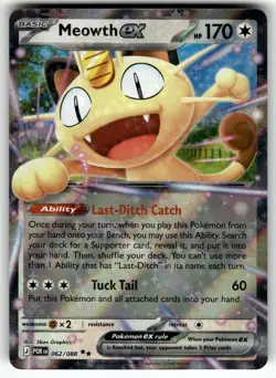 Meowth ex 062/088 Double Rare Perfect Order Pokemon Near Mint - Image 1