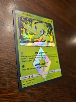 Celebi 19/214- Prism Star Lost Thunder Pokemon Ultra Rare Holo Mint Condition - Image 3