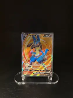 2022 Pokemon Lucario V SWSH213 Full Art Holo Ultra Rare Black Star Promo - Image 1