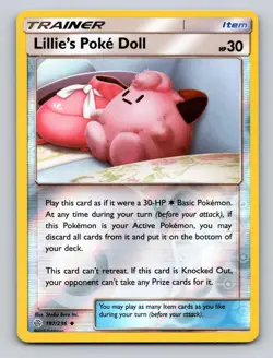 Lillie's Poke Doll 197/236 Uncommon Cosmic Eclipse Pokemon Reverse Holo NM! - Image 1