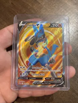 Lucario V - SWSH213 (Full Art) Sword & Shield Promo NM Pokemon TCG - Image 1