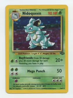 Pokemon Nidoqueen 7/64 Jungle Holo Rare - Image 1