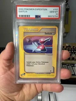 Pokemon e-reader PSA 10 non-holo Switch 157/165 Expedition Base Set 2002 common - Image 1