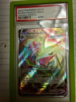 2023 Pokemon Rayquaza VMAX #102 Full Art Ultra Rare Crown Zenith PSA 10 GEM 💎 - Image 2