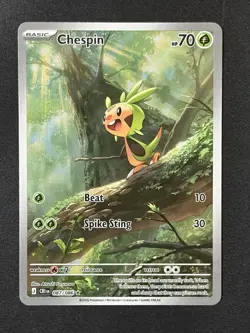 POKEMON Chespin 087/086 Illustration Rare Holo Chaos Rising - NM - Image 1