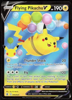 Flying Pikachu V 006/025 Holo V Rare Celebrations Pokemon Holo Near Mint - Image 1
