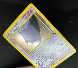 1999 Gengar LP+ Holo Rare 5/62 Fossil Unlimited Vintage Pokemon Clean Back* - Image 2