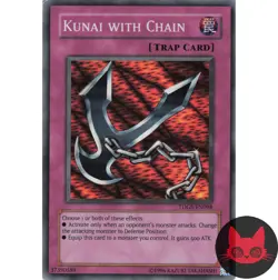 Yugioh Kunai with Chain TDGS-EN098 Super Rare LP - Image 1