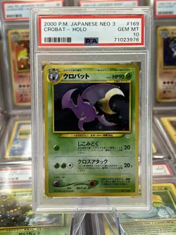 2000 Pokemon Japanese Neo 3 Revelation #169 Crobat Holo PSA 10 GEM MINT - Image 1