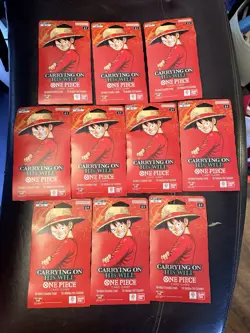 10x - One Piece TCG OP-13 Carrying On His Will Sleeved Booster Pack Lot English - Image 1