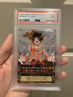 PSA 9 2008 ONE PIECE ONEPY BERRY MATCH VOL.4MONKEY D. LUFFY C123 - Image 1