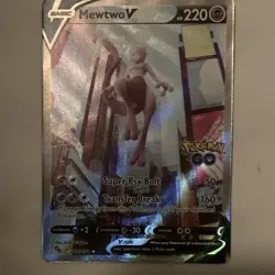 Mewtwo V 072/078 Pokemon GO Full Art Holo Ultra Rare Card English 220 HP - Image 2
