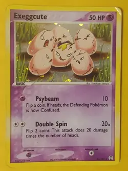 FireRed LeafGreen Reverse Holo Exeggcute HP Pokemon Card 33/112 Tomokazu Kamiya - Image 1