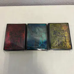 3 X 70 Prismatic God Box Card Sleeves YU-GI-OH Konami Ra Obelisk Slifer - Sealed - Image 1